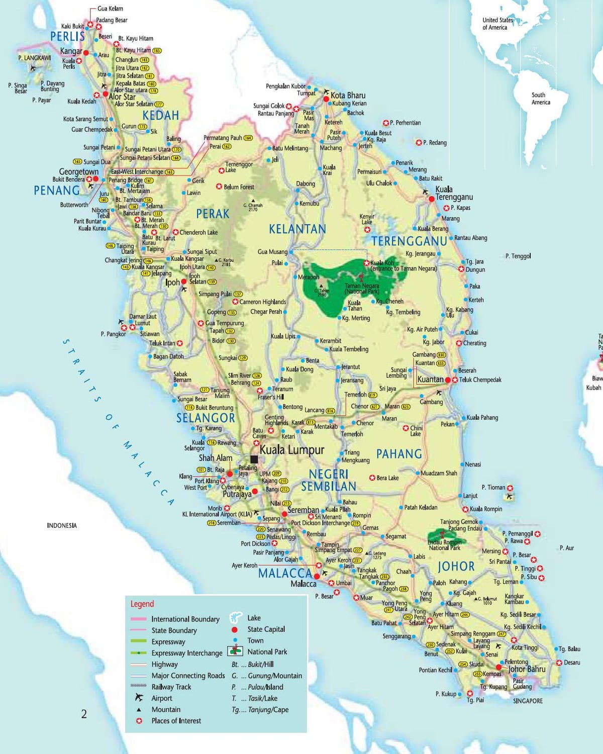 peta arah peta malaysia