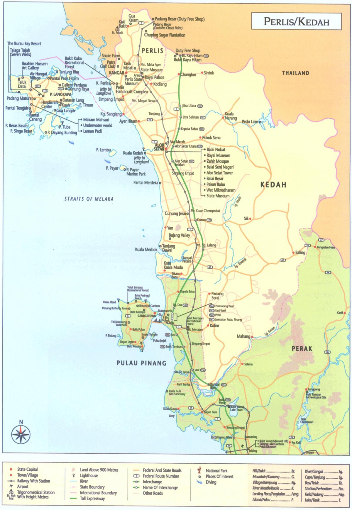 malaysia kedah peta
