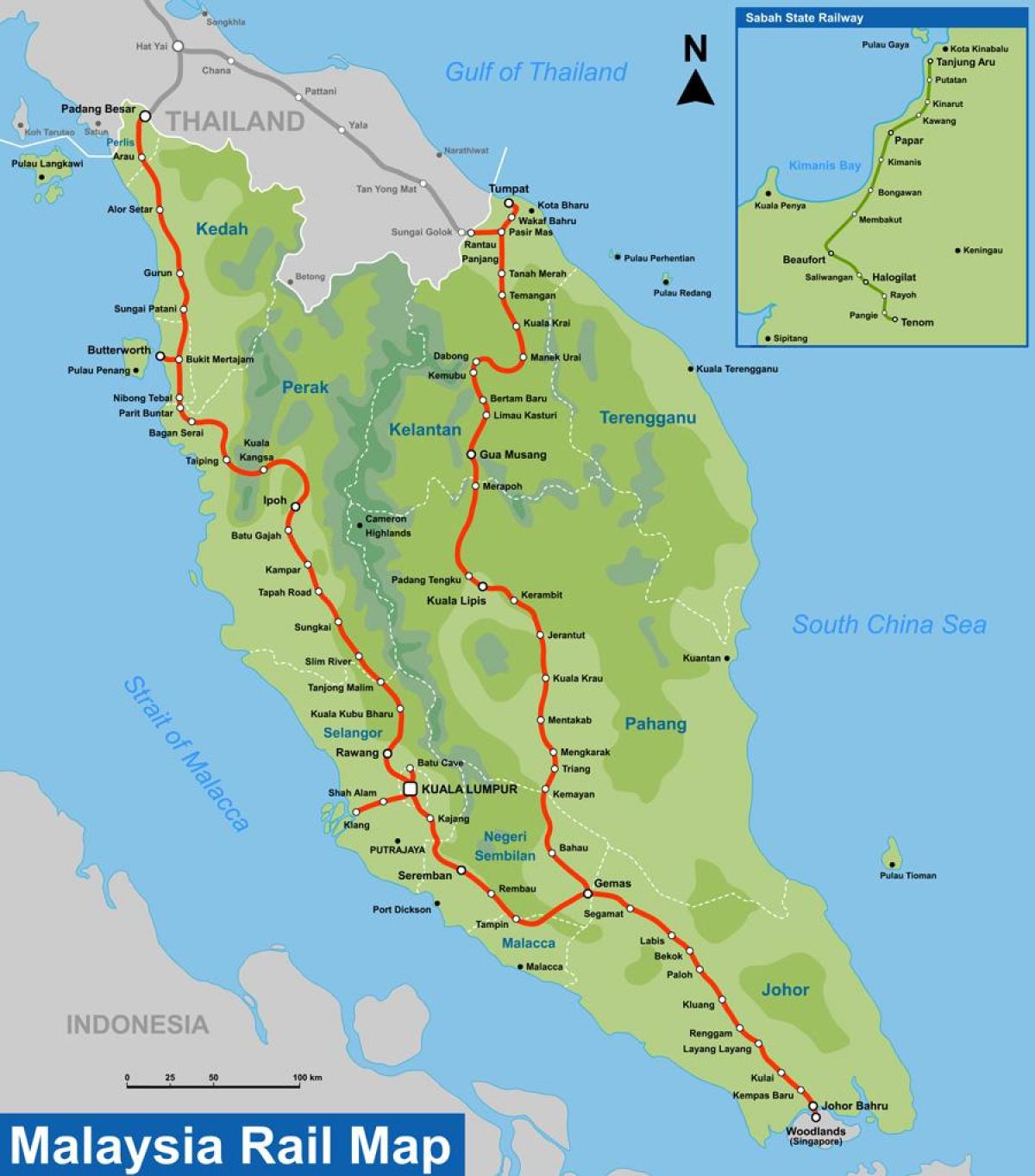 ktm route peta malaysia