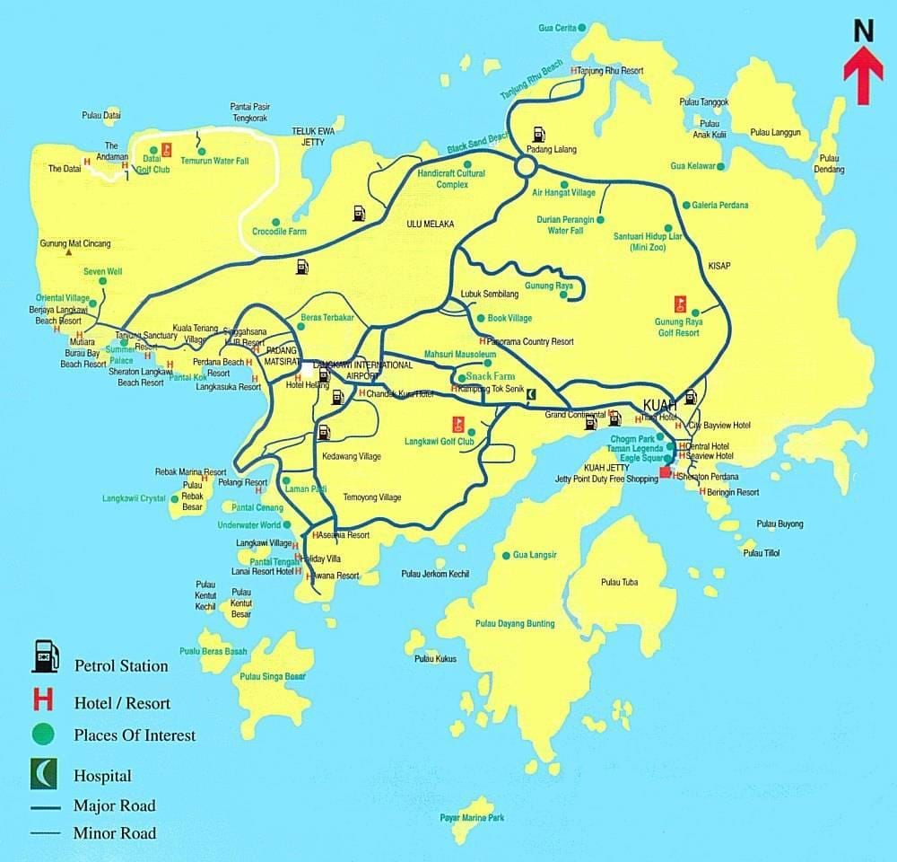 peta dari malaysia dan langkawi