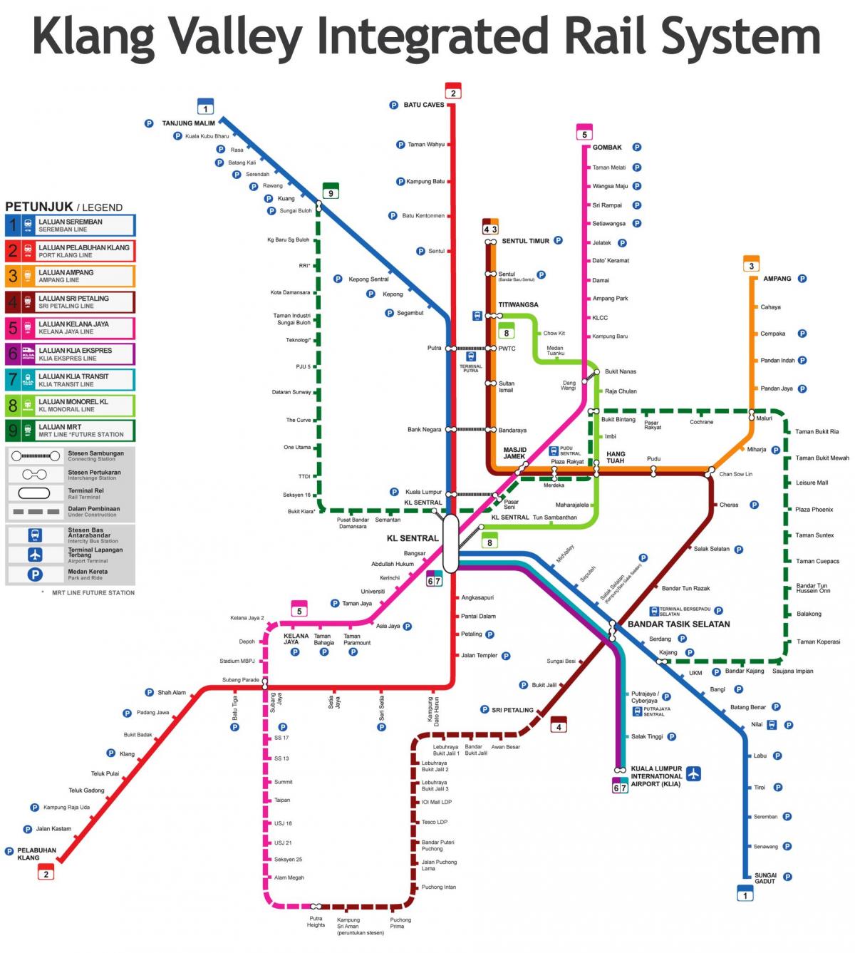 Lrt Map Malaysia Jalur Lrt Map Malaysia Selatan Timur Asia Asia   Lrt Map Malaysia 