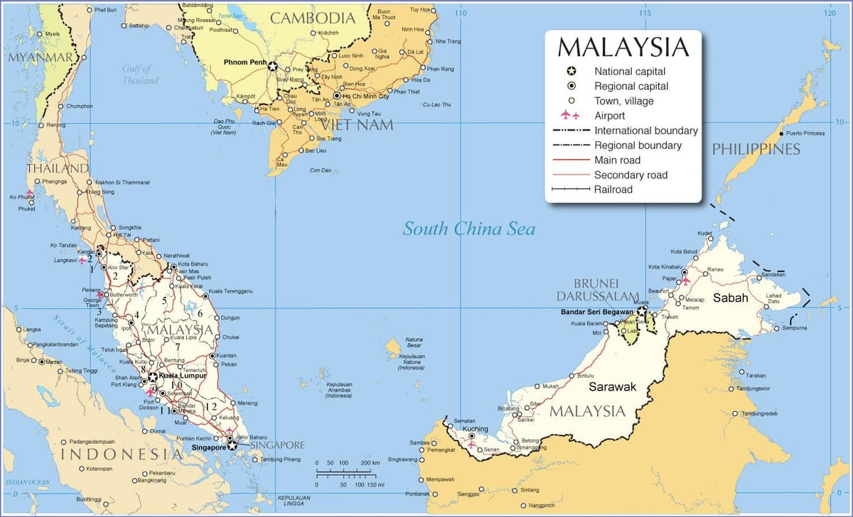 bandara di malaysia peta