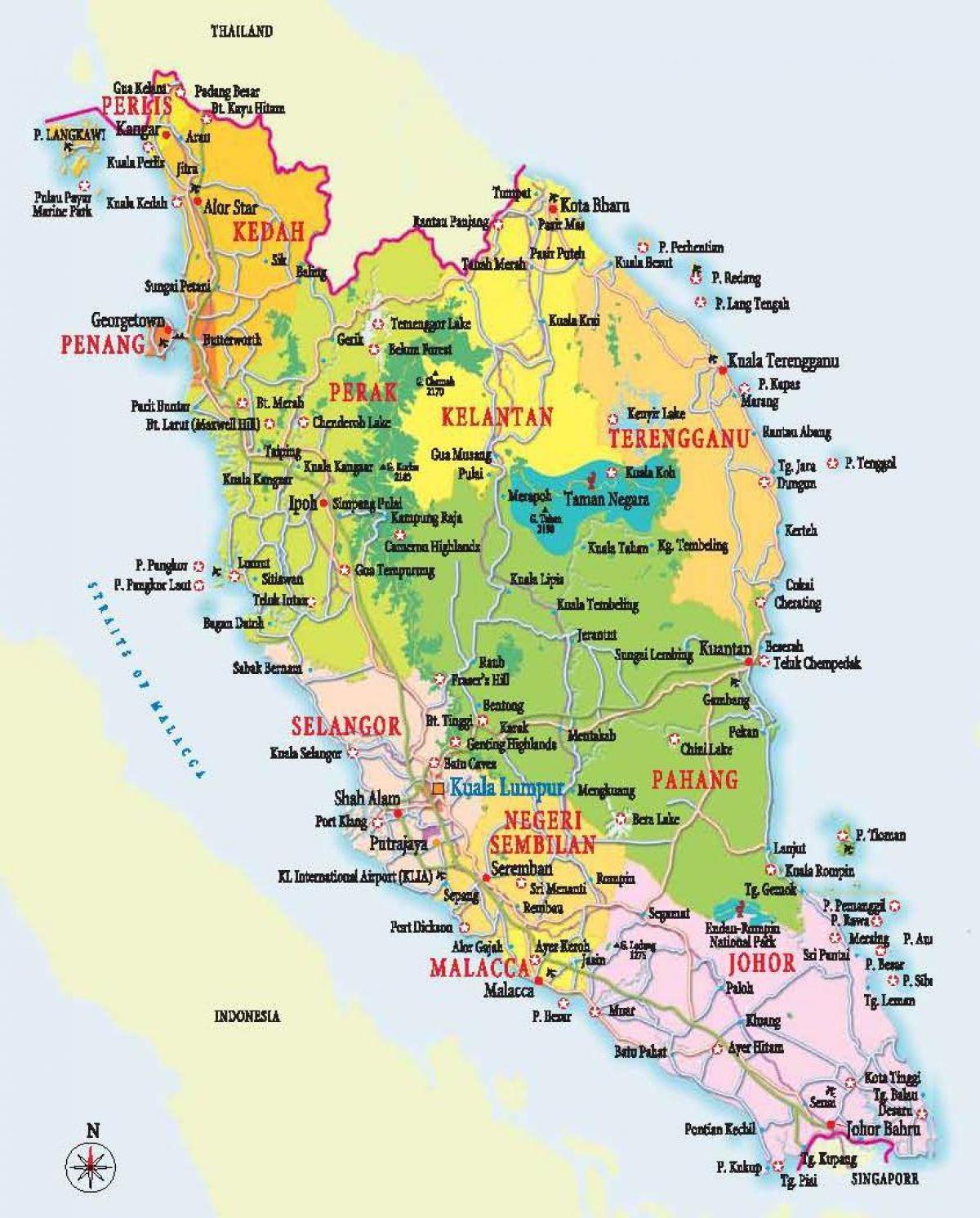 peta dari malaysia barat