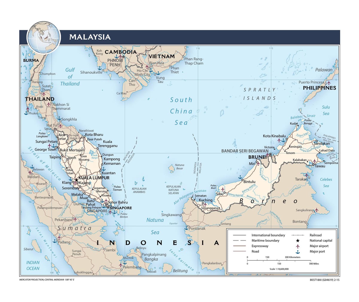 malaysia port peta