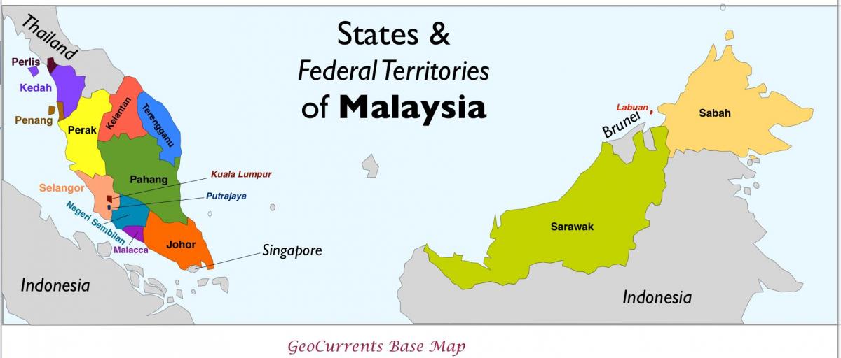 peta dari malaysia provinsi