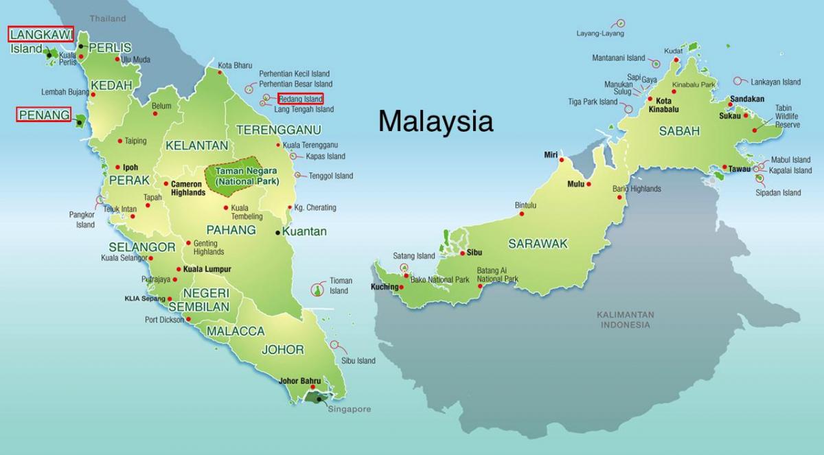 peta dari malaysia dan pulau-pulau