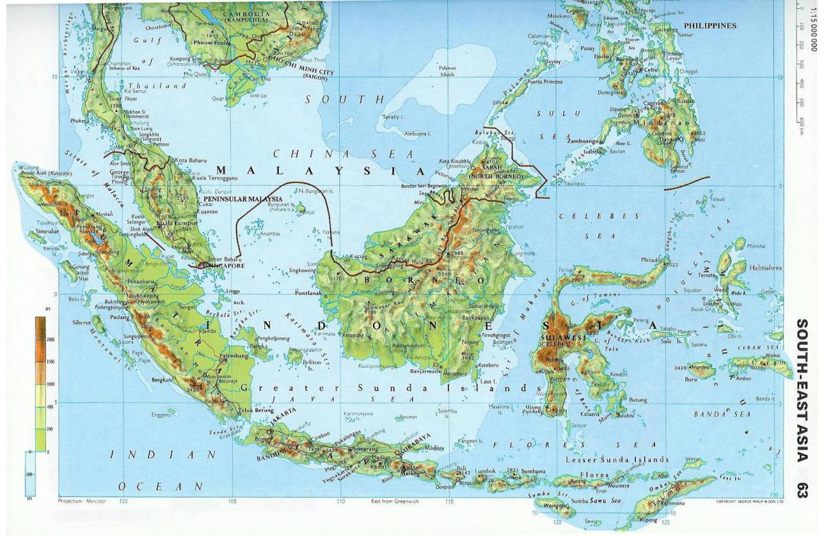peta topografi malaysia