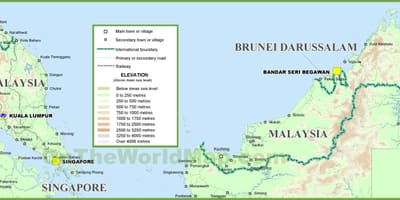 Malaysia geografi peta