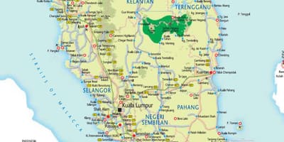 Malaysia peta jalan dan jalan raya panduan