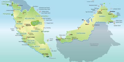 Peta dari malaysia pegunungan