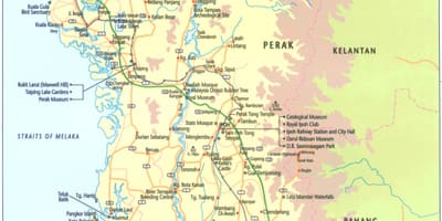 Peta negara bagian perak, malaysia