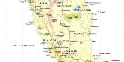 Malaysia road arah peta