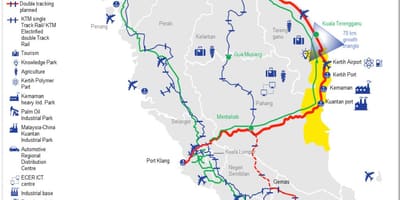 Peta dari rel kecepatan tinggi malaysia rute